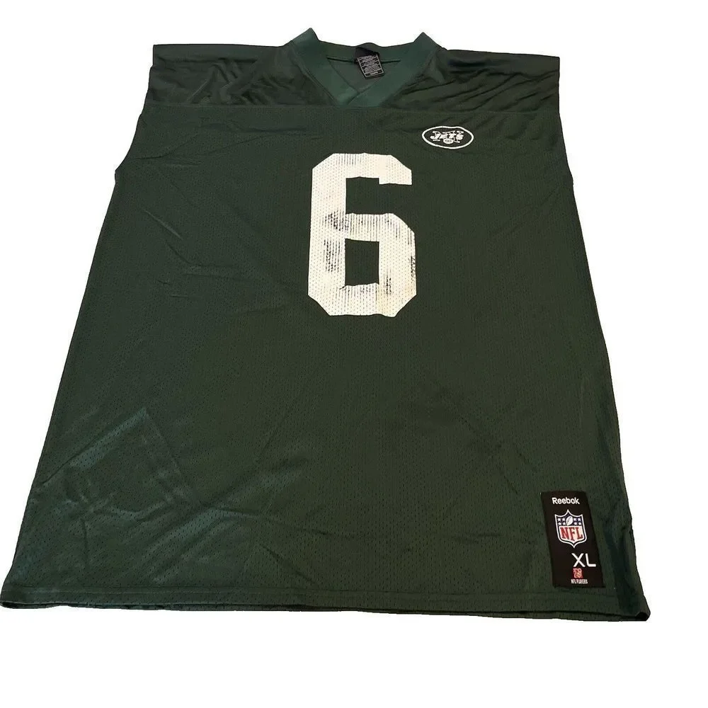 New York Jets Mark Sanchez Reebok Mens Size XL Green Football NFL Jersey‎ Shirt - Picture 5 of 8